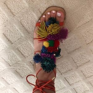 Zara Tassel Sandals
